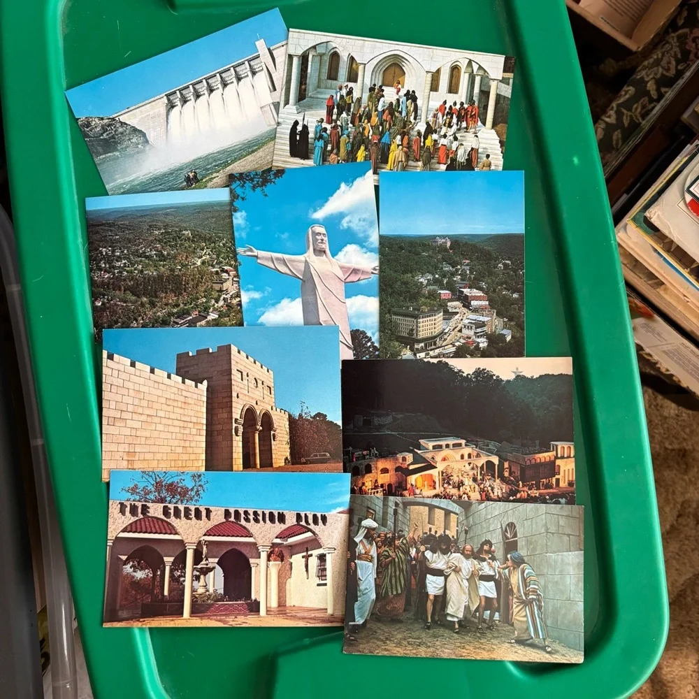Lot of 9 Eureka Springs Vintage Postcards Scrapbook- Junk Journaling